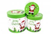 Cutii Carton Cu Mos Craciun 3/Set