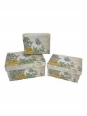 Cutii Carton Dreptunghiulare Trandafir 3/Set