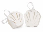 Cutii Carton Pentru Marturii Scoica 50/set