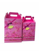 Cutii Cadou Carton Pentru Cozonac Trandafiri Roz 12/set