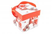 Cutii Din Carton Craciun Pliate Cu Gnomi 25x25x25 Cm/12/Set