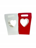Cutii Din Carton Cu Fereastra Forma Inima 12/Set