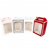Cutii Din Carton Cu Fereastra Si Maner 25Cm/10/Set