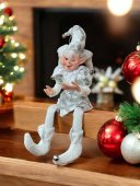 Decoratiune Brad Elf Alb Argintiu 60cm