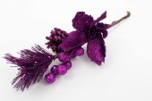 Decoratiune Craciun Crenguta Pin,Con,Bile,Floare Mov