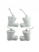 Decoratiune Craciun Ghetute Albe 4/Set