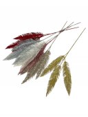 Decoratiune Craciun Ramura Frunze Forma Pana Sclipici