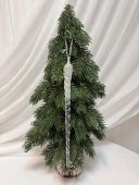 Decoratiune Craciun Turturi Spirala cu Paiete 29 cm
