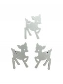 Decoratiuni Craciun Caprioara Lemn 10/Set