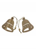 Decoratiuni Craciun Clopotel Lemn Natur 2/Set