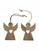 Decoratiuni Craciun Inger Lemn Natur 2/Set