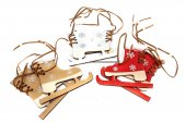Decoratiuni Craciun Lemn Patine 12/ Set