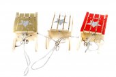 Decoratiuni Craciun Sanie Lemn 12/Set