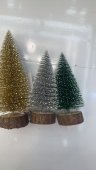 Bradut decorativ cu varfuri albe 20 cm