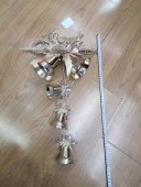 Decoratiune de agatat cu clopotei si inscriptia Merry