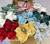 ERR Floare decorativa Craciun din textil, 25 cm, 12 buc
