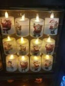 Lumanare LED cu Mos Craciun 12/set