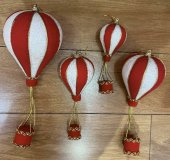 Ornament balon cu aer cald 10x26 cm