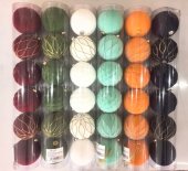 ERR Ornament Craciun - globulete catifelate 8 cm, 6 buc