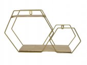 Etajera De Perete Forma Doua Hexagoane