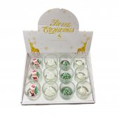 Figurina Ceara Craciun In Suport Sticla 12/set