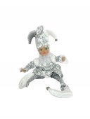 Figurina Craciun Arlechin Argintiu