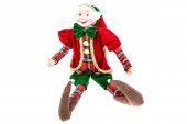 Figurina Craciun Elf Rosu Cu Verde