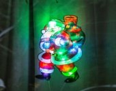 Figurina luminoasa Mos Craciun, multicolor