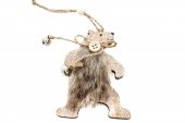Figurine De Craciun Din Lemn Urs In Picioare 12/Set