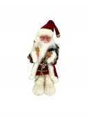Figurine Mos Craciun Cu Ghete Din Blanita 30 Cm