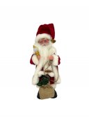 Figurine Mos Craciun Haina Rosie 30 Cm