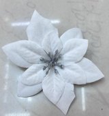 Floarea Craciunului Artificiala Capete Mici 30/set Alb
