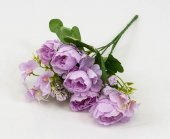 Flori Artificial Buchet Bujori Cu Flori Mov 2/set