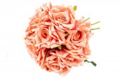 Flori Artificiale Buchet 10 Trandafiri Legati Corai