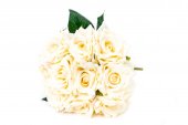 Flori Artificiale Buchet 10 Trandafiri Legati crem