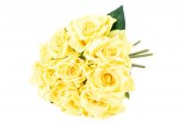 Flori Artificiale Buchet 10 Trandafiri Legati Galben