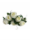Flori Artificiale Buchet 7 Trandafiri Alb