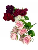 Flori Artificiale Buchet 7 Trandafiri Cu Bobite