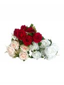 Flori Artificiale Buchet 7 Trandafiri Cu Verdeata