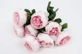 Buchet 9 Bujori Artificiali cu Stamine, Roz
