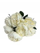 Flori Artificiale Buchet Bujori 7 Flori Crem