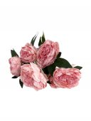 Flori Artificiale Buchet Bujori 7 Flori Roz