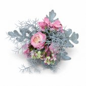 Flori Artificiale Buchet Bujori Verdeata Prafuit Roz