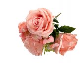 Flori Artificiale Buchet Combinat Trandafiri Si Hortensie Somon
