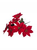 Flori Artificiale Buchet Craciunita Cu 7 Flori