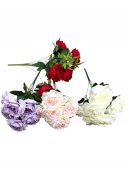 Flori Artificiale Buchet Cu 7 Trandafiri Infloriti