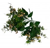 Flori Artificiale Buchet Frunze Cu Inimioare Bej 2/set