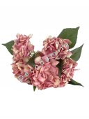 Flori Artificiale Buchet Hortensie 5 Flori Roz Inchis