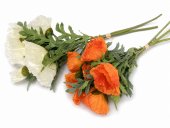 Flori Artificiale Buchet Maci 3 Crengi Legati