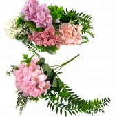 Flori Artificiale Buchet O Hortensie Cu Verdeata Curgatoare